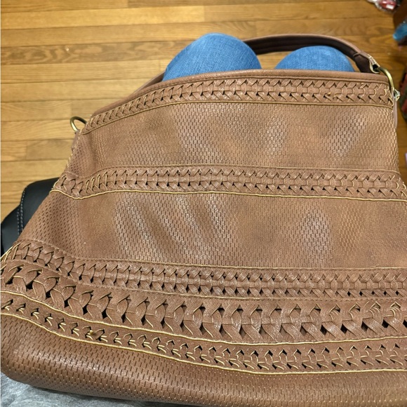 Antik Kraft Brown Hobo Bag with Woven Details - Picture 6 of 6